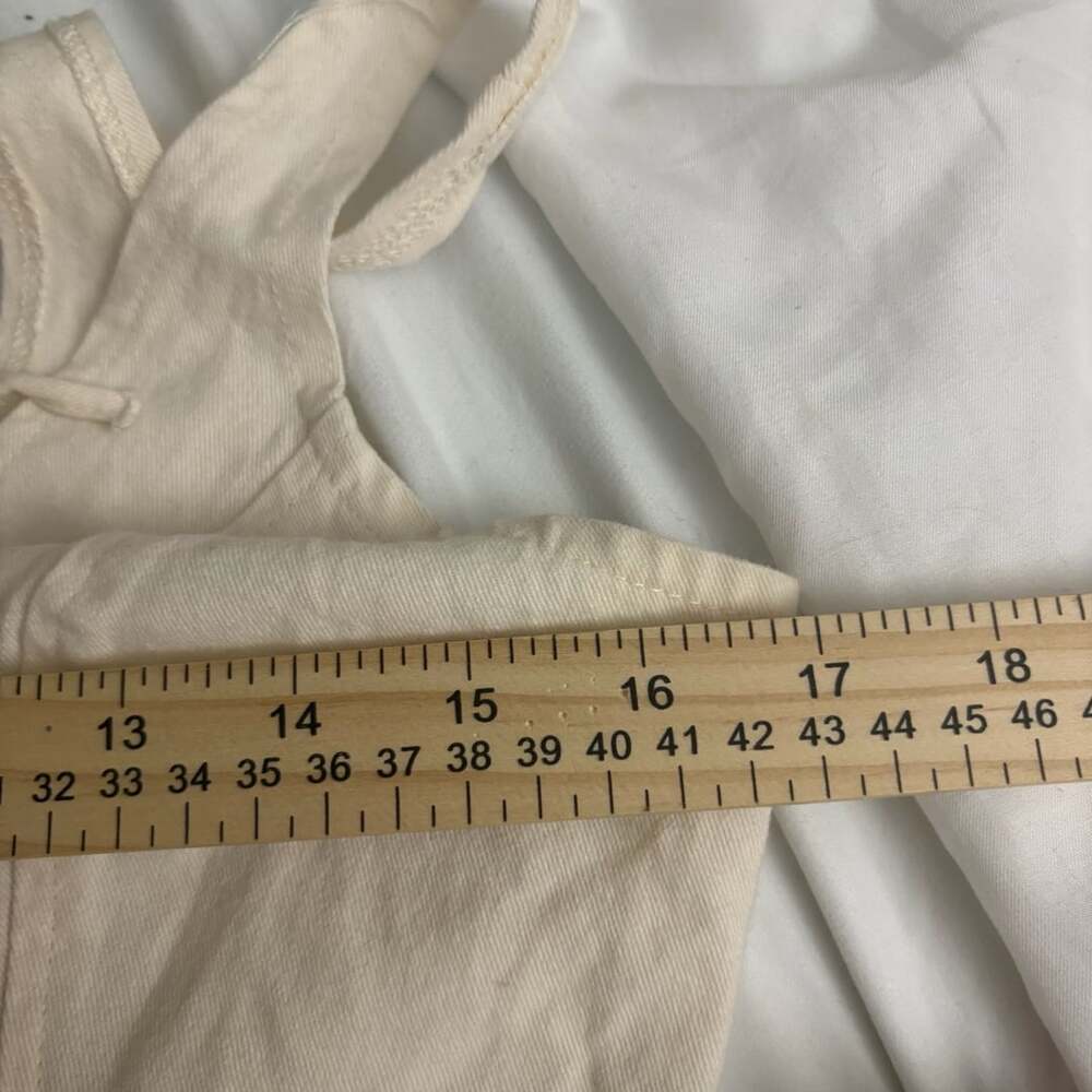 Lone Star Lace-Up Corset Top Size L Cream Cotton Square Neck Tank - Picture 5 of 6
